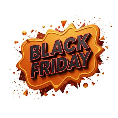 Banner Black Friday PNG com fundo transparente