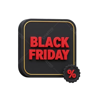 Banner Black Friday PNG com fundo transparente