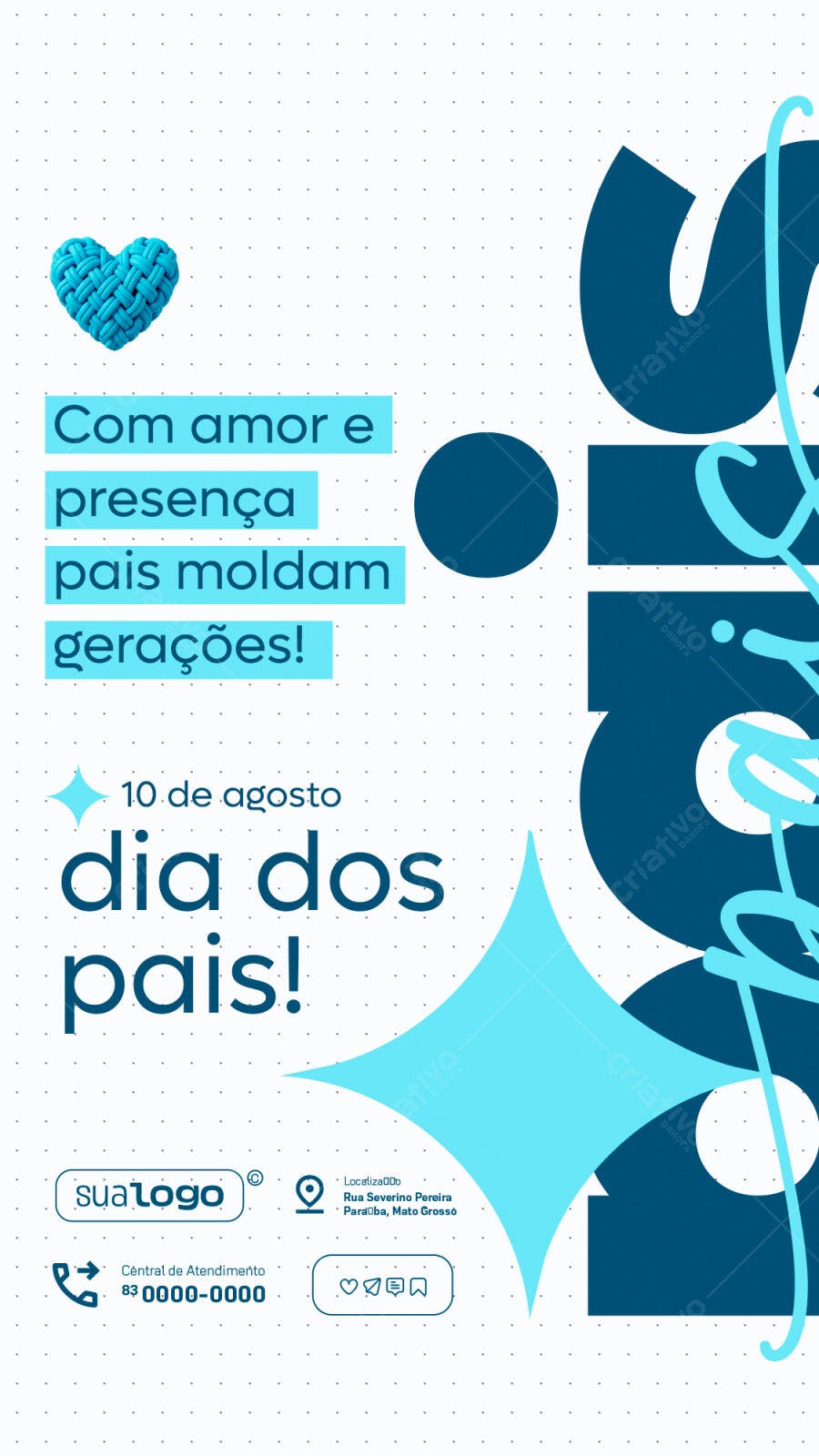 Flyer Dia dos Pais PSD Editável
