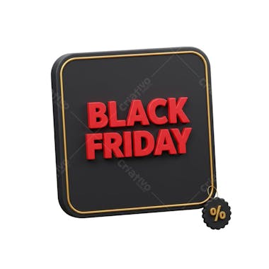 Banner Black Friday PNG com fundo transparente