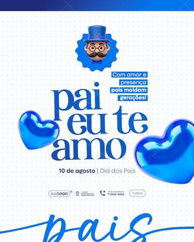 Flyer Dia dos Pais PSD Editável