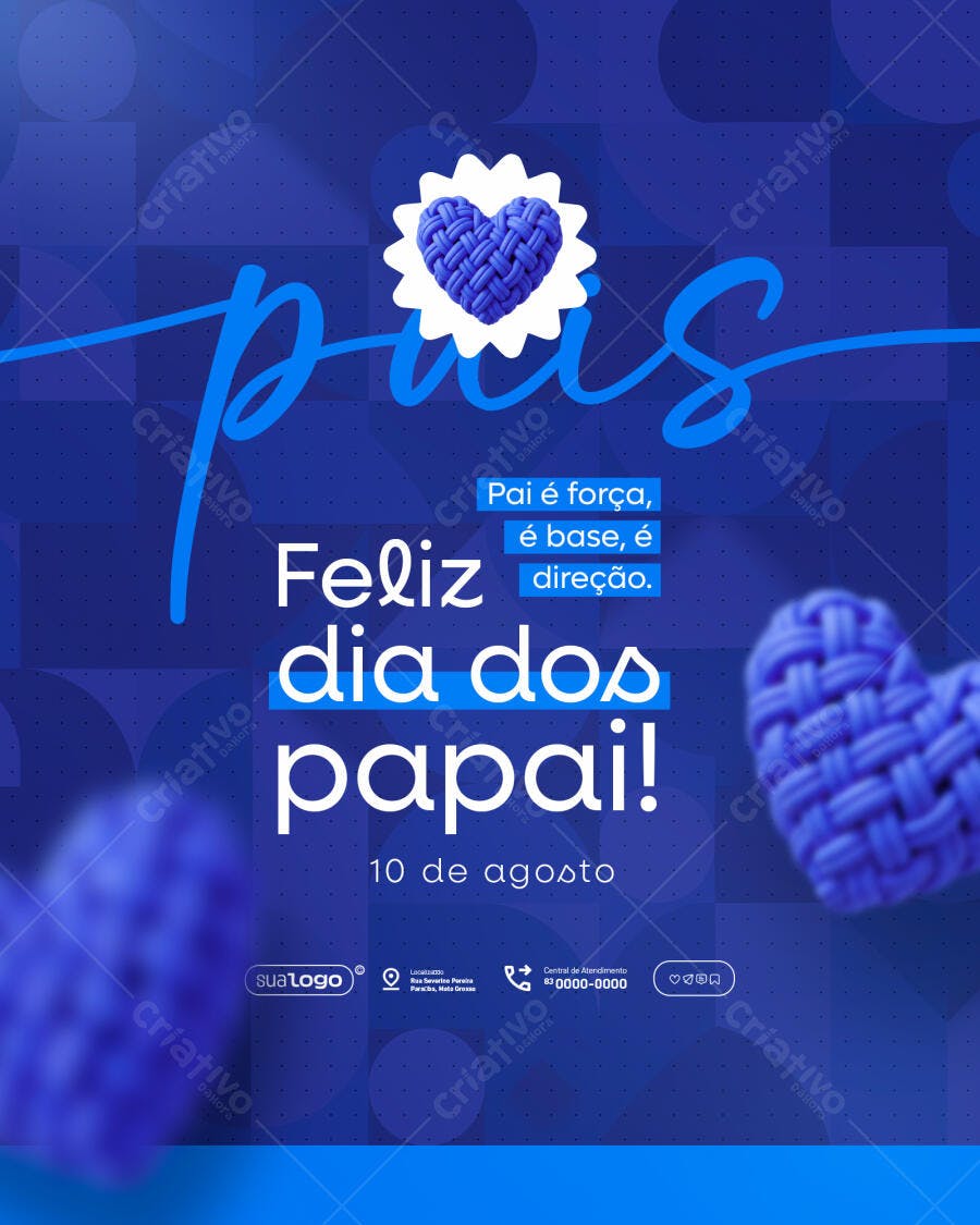 Post para Dia dos Pais PSD Editável