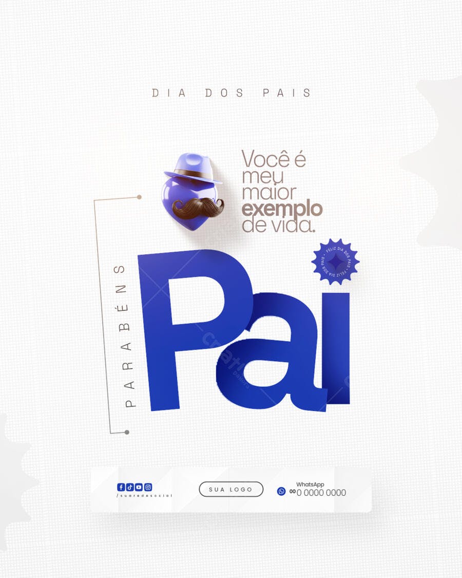Post para o Dia dos Pais PSD Editável