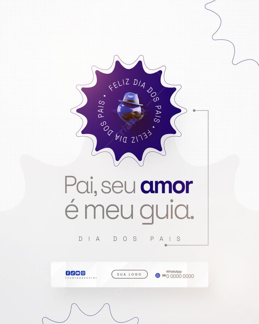 Post para Dia dos Pais PSD Editável