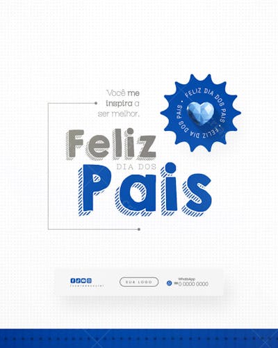 Flyer para o Dia dos Pais PSD Editável