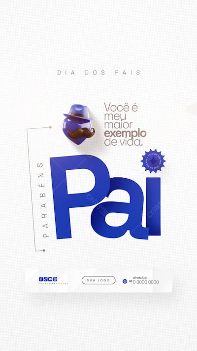 Flyer Dia dos Pais PSD Editável