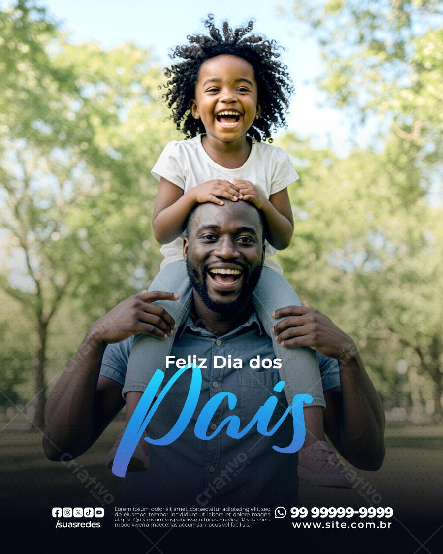 Post para o Dia dos Pais PSD Editável
