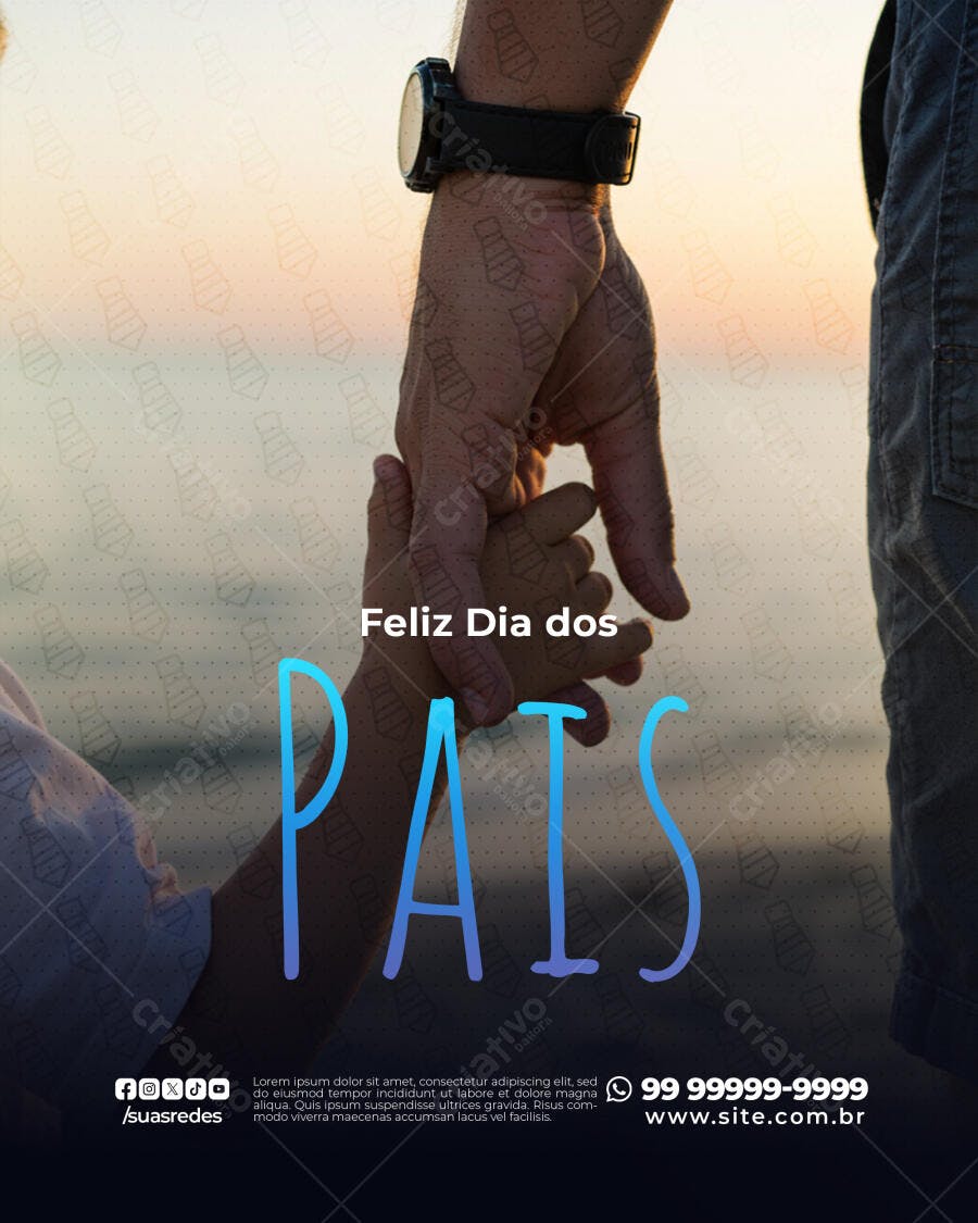 Flyer Dia dos Pais PSD Editável