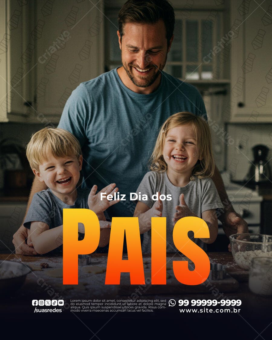 Flyer para o Dia dos Pais PSD Editável