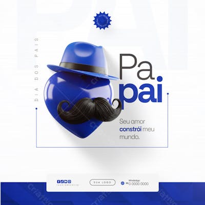 Flyer Dia dos Pais PSD Editável
