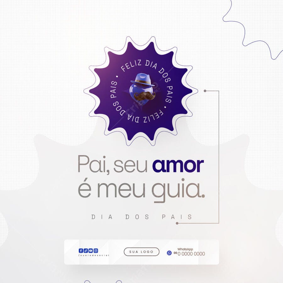 Post para Dia dos Pais PSD Editável