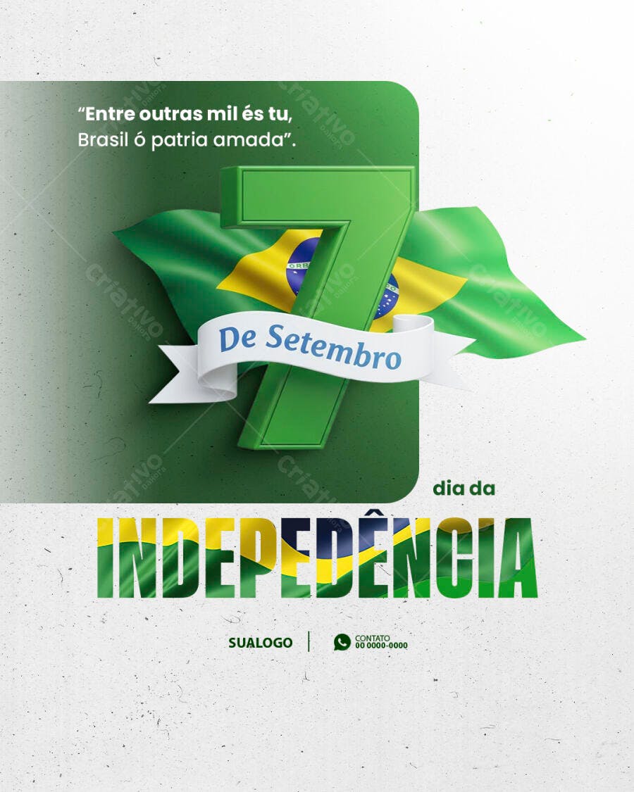 Flyer 7 de Setembro Independência PSD Editável