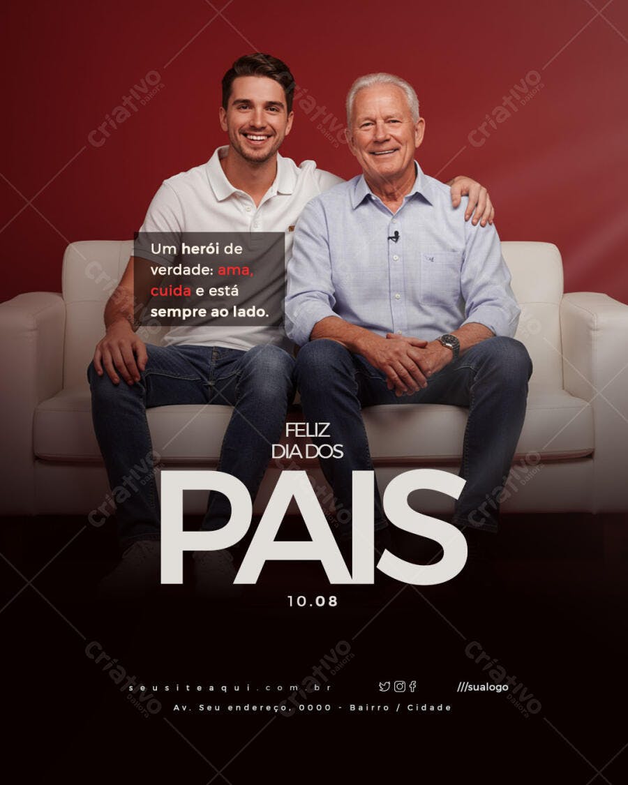 Flyer Dia dos Pais PSD Editável