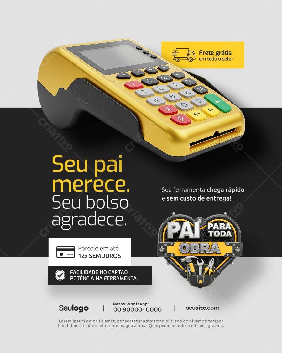 Flyer Dia dos Pais PSD Editável