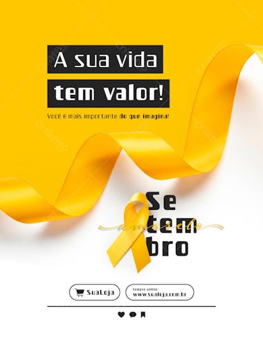 Flyer Setembro Amarelo PSD Editável