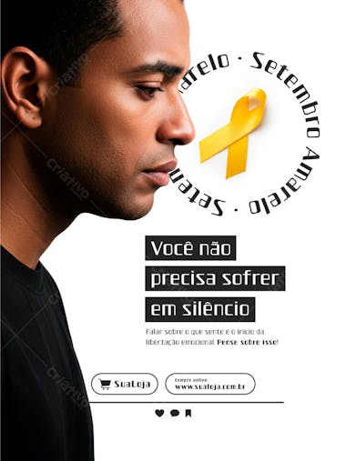 Flyer Setembro Amarelo PSD Editável