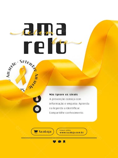 Flyer Setembro Amarelo PSD Editável
