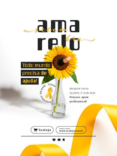 Flyer Setembro Amarelo PSD Editável