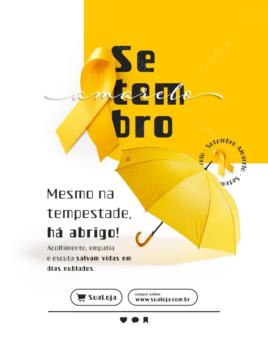 Flyer Setembro Amarelo PSD Editável