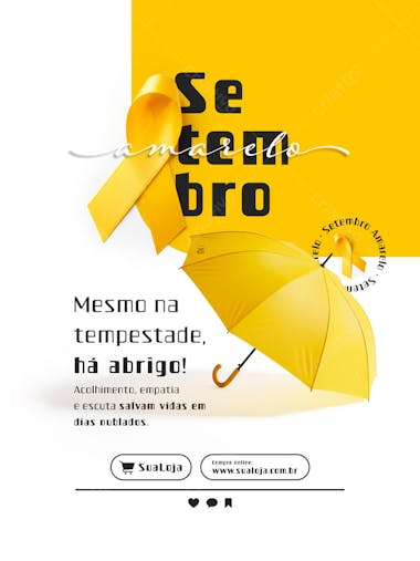 Flyer Setembro Amarelo PSD Editável
