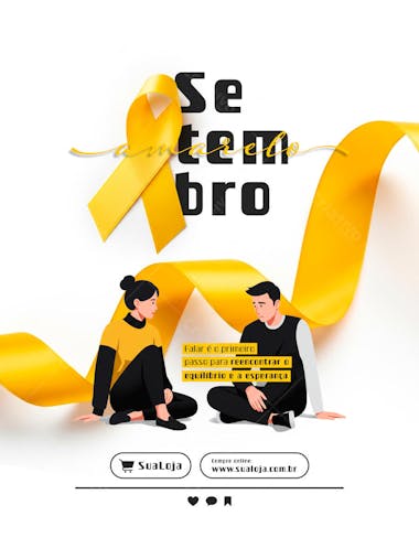 Flyer Setembro Amarelo PSD Editável