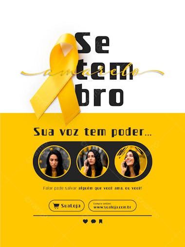 Flyer Setembro Amarelo PSD Editável