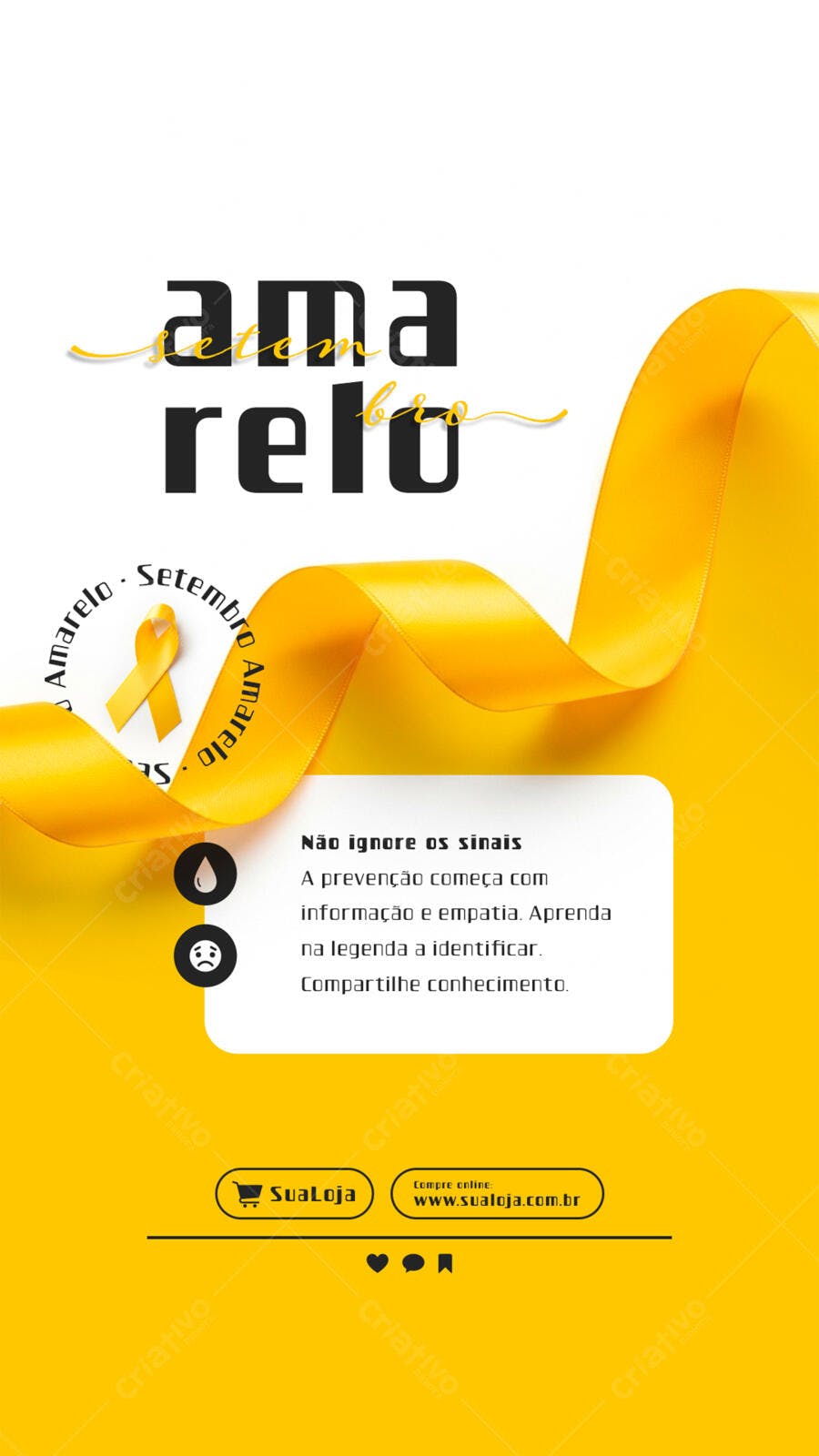 Flyer Setembro Amarelo PSD Editável