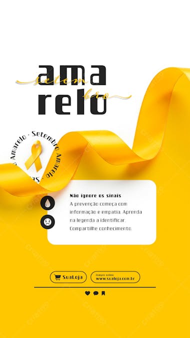 Flyer Setembro Amarelo PSD Editável