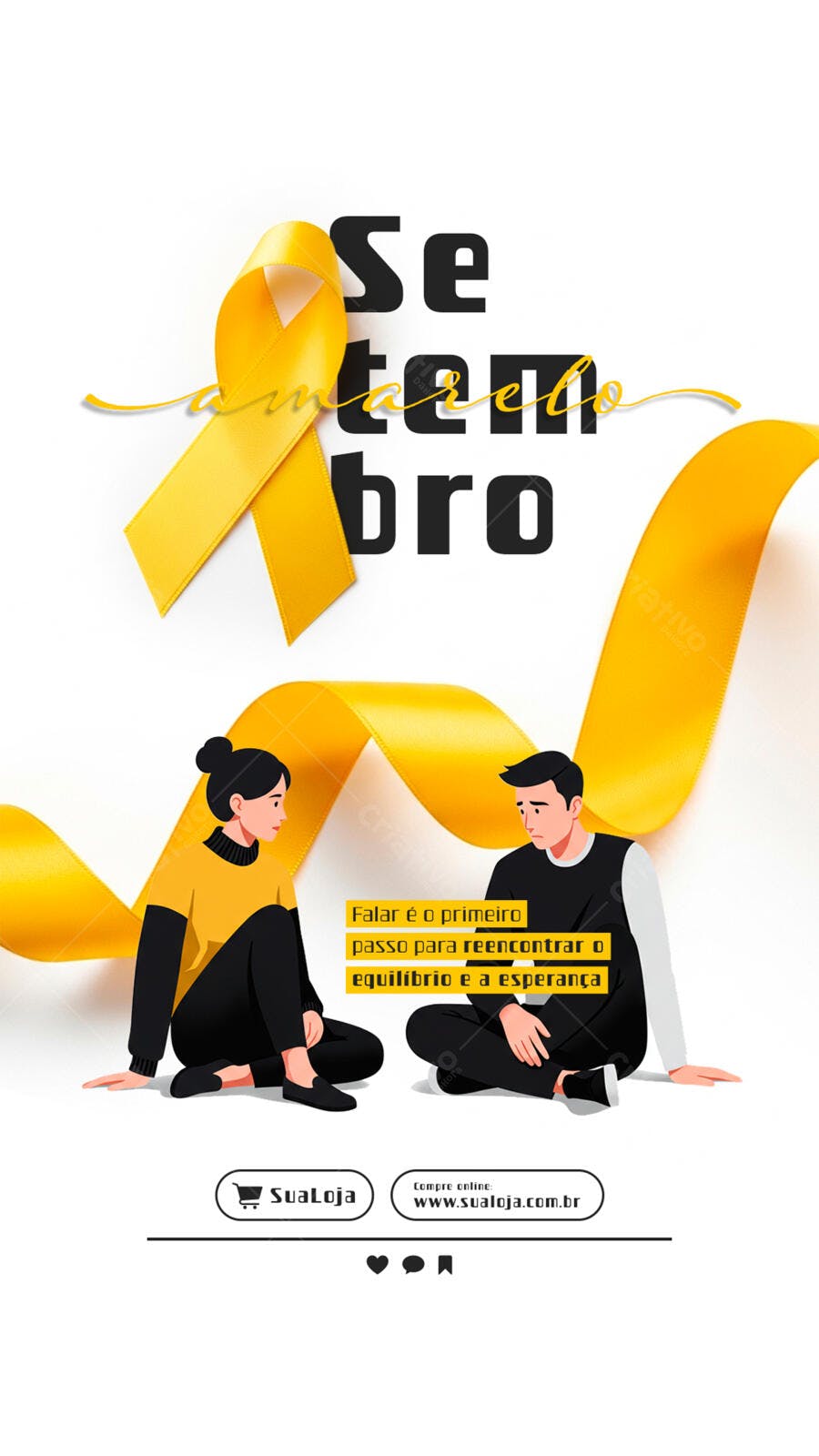 Flyer Setembro Amarelo PSD Editável