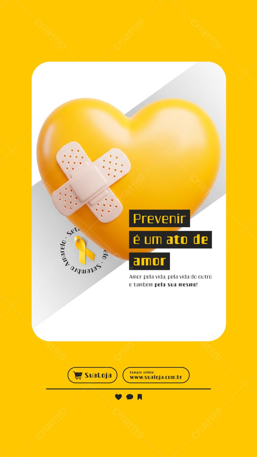 Post para Setembro Amarelo PSD Editável