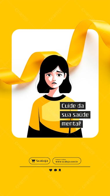 Flyer Saúde Mental PSD Editável