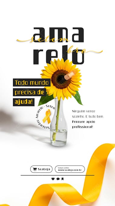 Flyer Setembro Amarelo PSD Editável