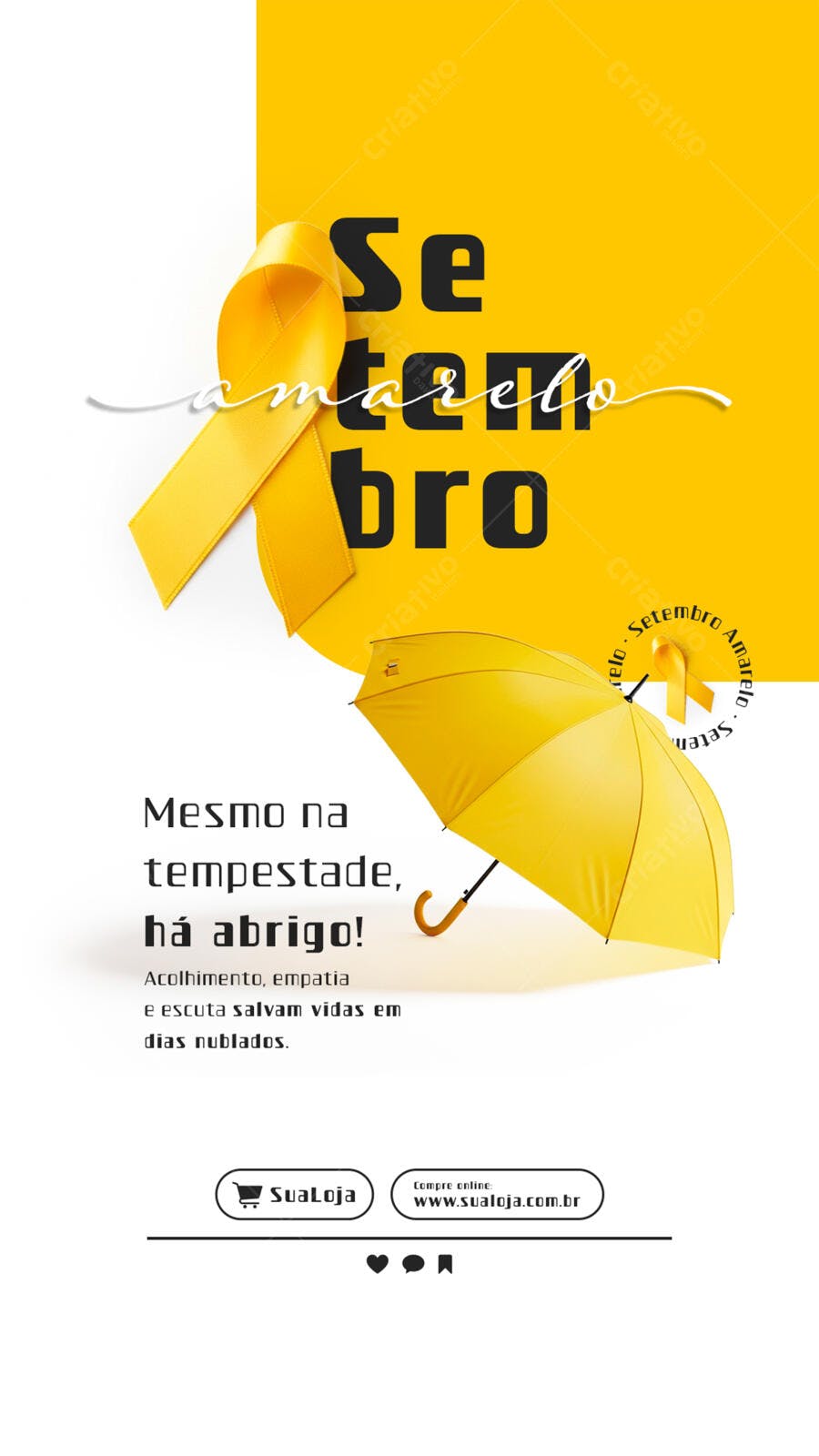 Flyer Setembro Amarelo PSD Editável