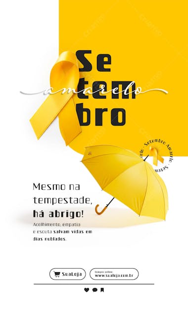 Flyer Setembro Amarelo PSD Editável