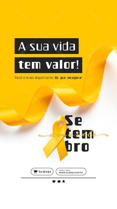 Flyer Setembro Amarelo PSD Editável