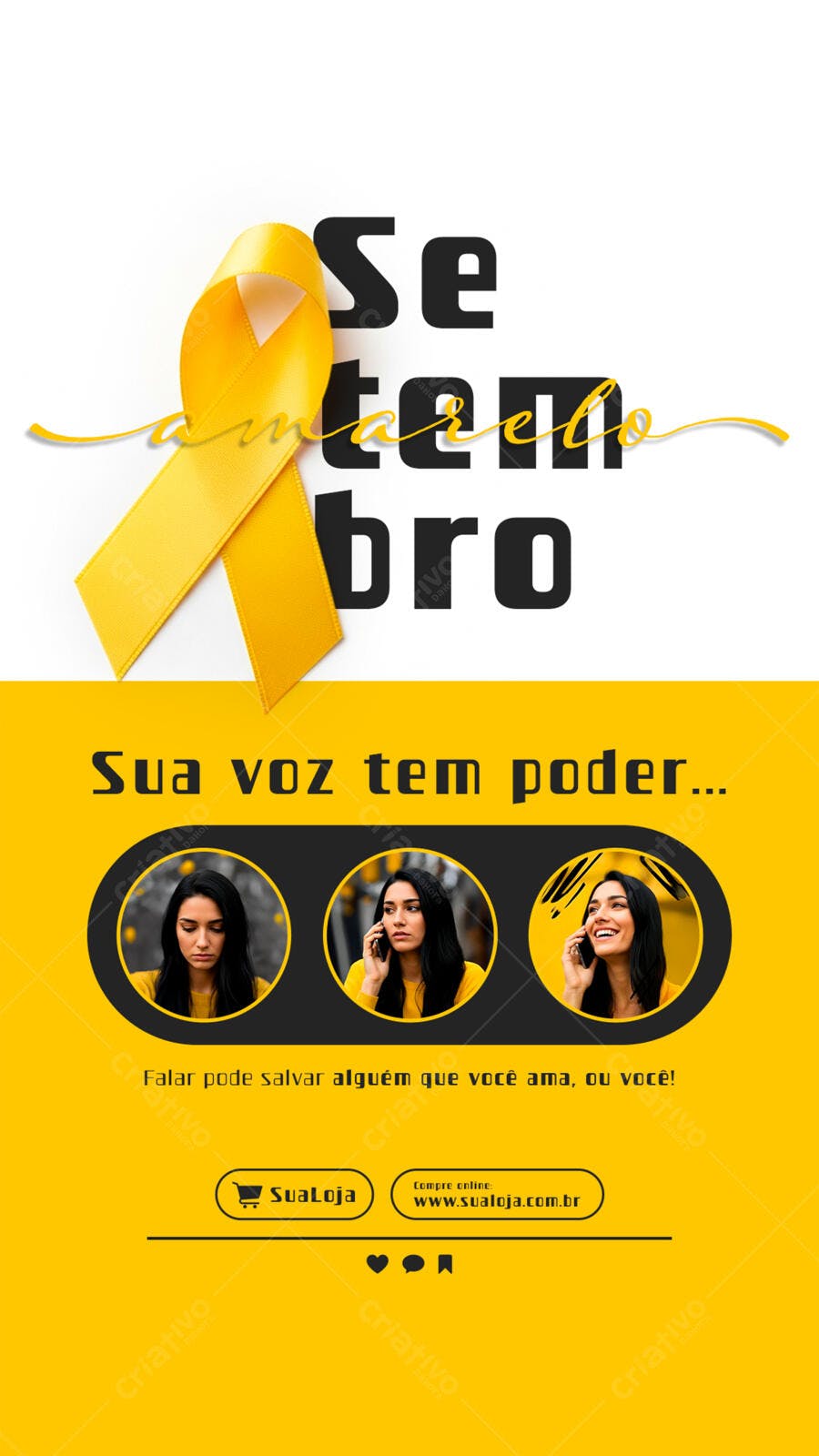 Flyer Setembro Amarelo PSD Editável