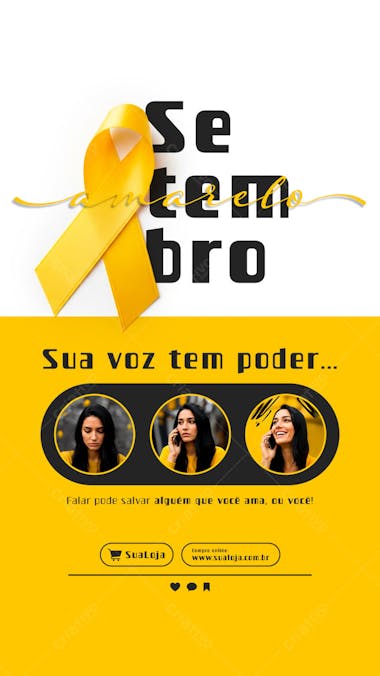 Flyer Setembro Amarelo PSD Editável