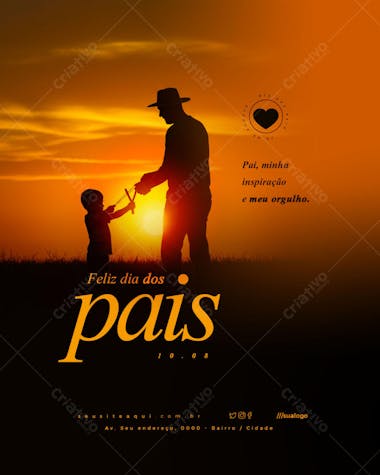 Flyer Dia dos Pais PSD Editável