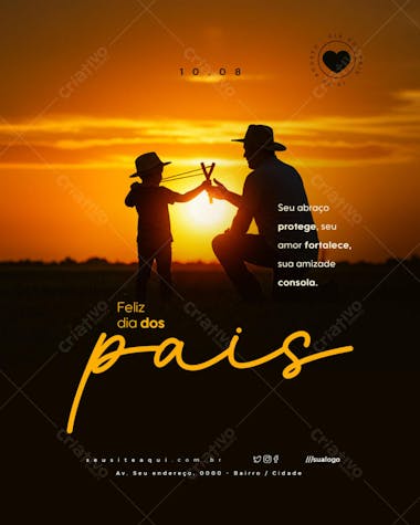 Flyer Dia dos Pais PSD Editável