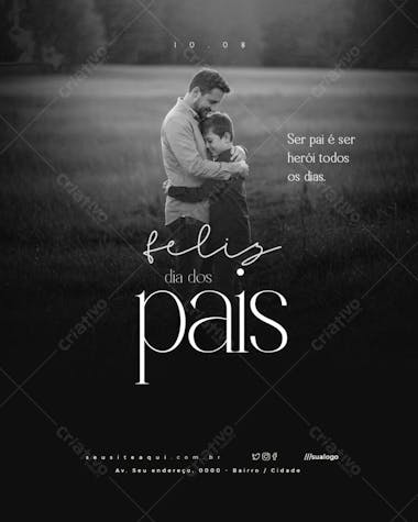 Postagem Dia dos Pais PSD Editável