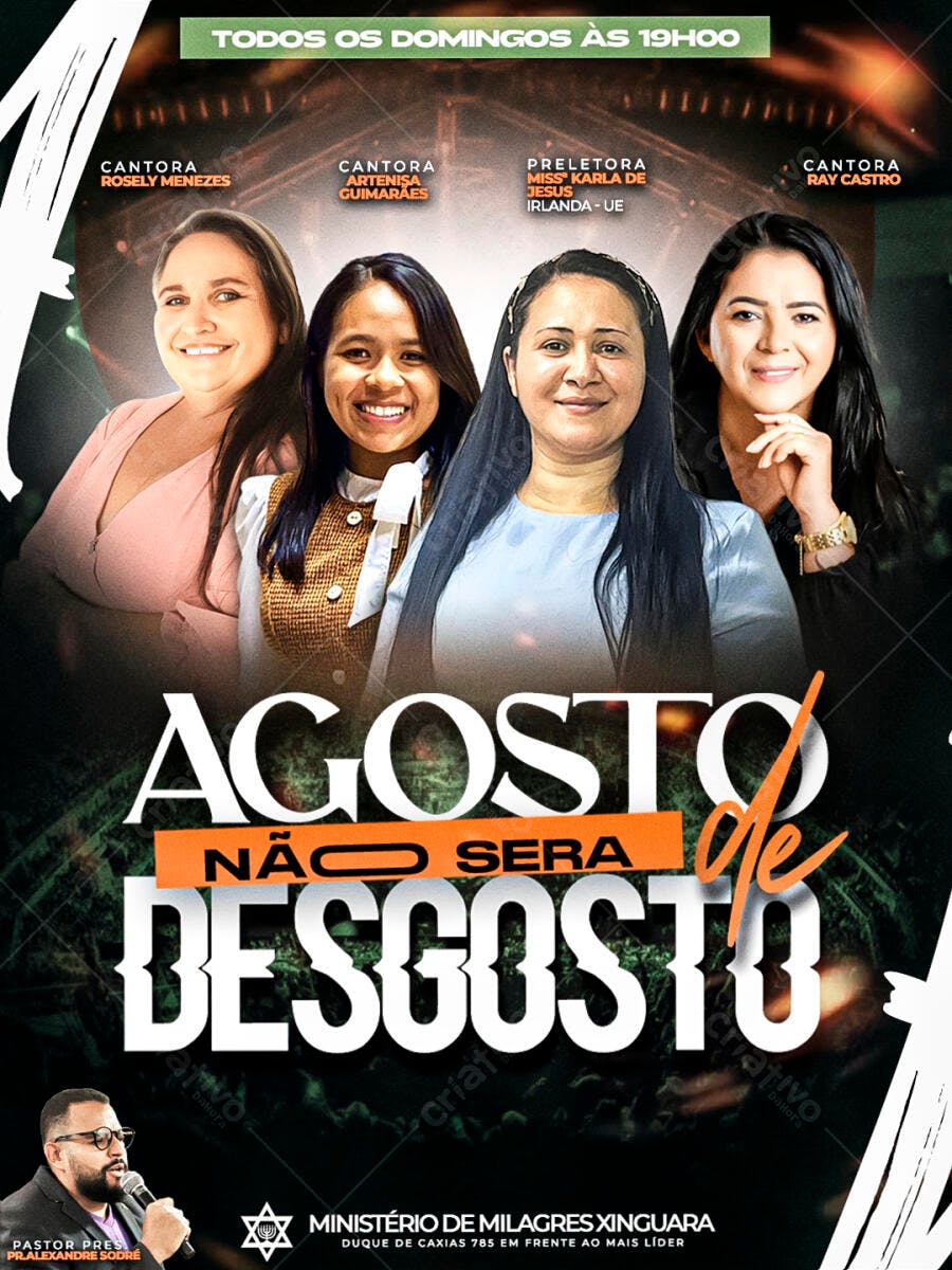 Flyer Evento Agosto PSD Editável