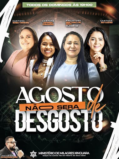 Flyer Evento Agosto PSD Editável