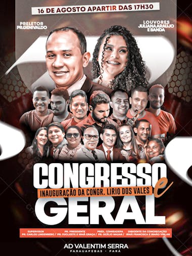 Flyer Congresso Geral PSD Editável