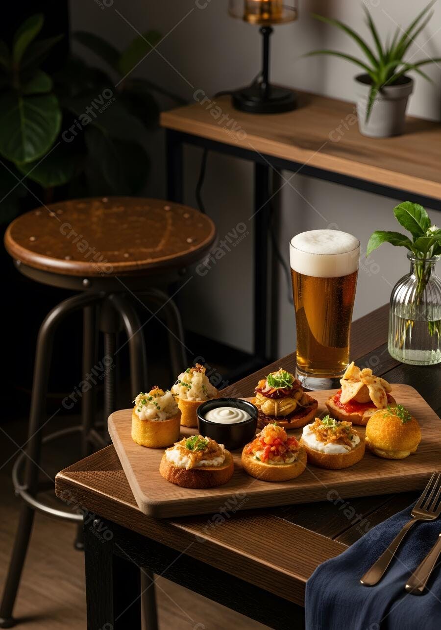Petiscos e Cerveja em ambiente aconchegante