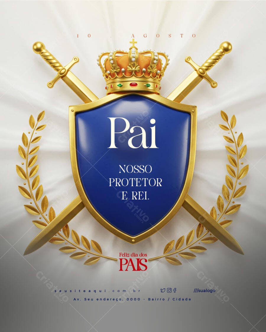Post para o Dia dos Pais PSD Editável