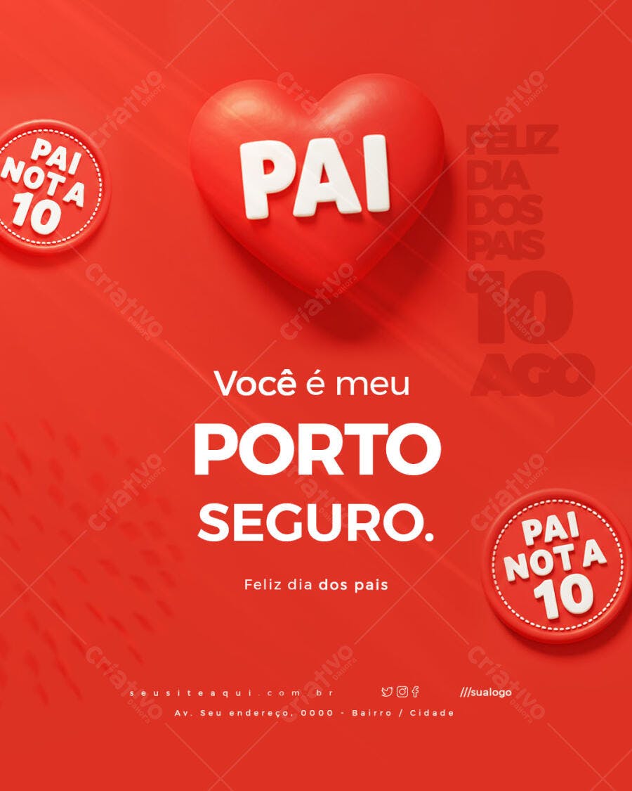 Postagem Dia dos Pais PSD Editável
