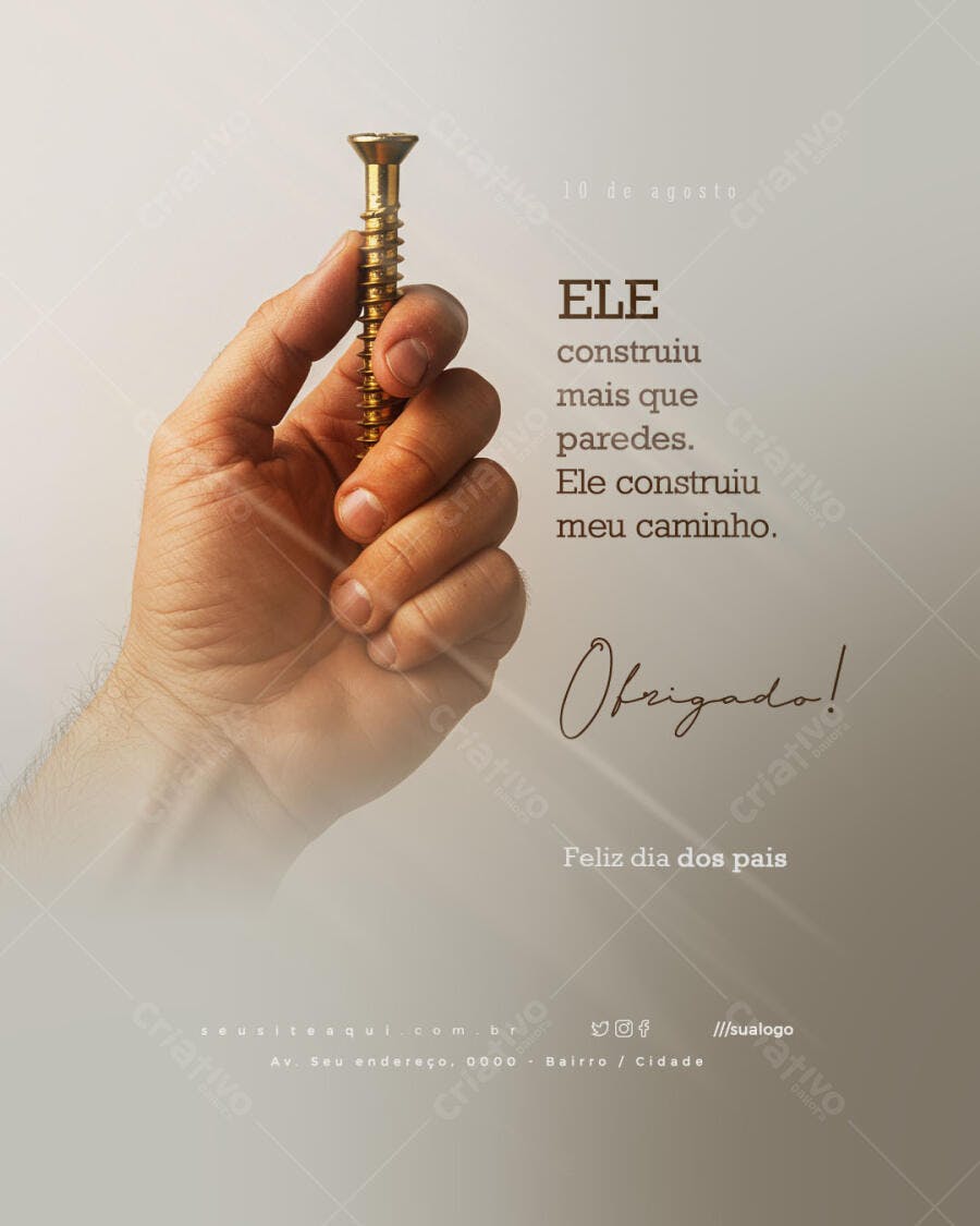 Post para Dia dos Pais PSD Editável