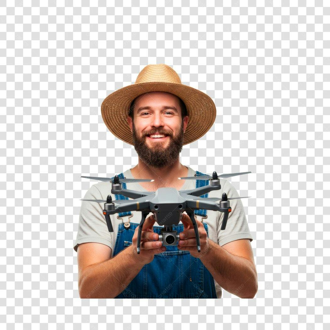 Imagem Agricultor Drone PNG com fundo transparente