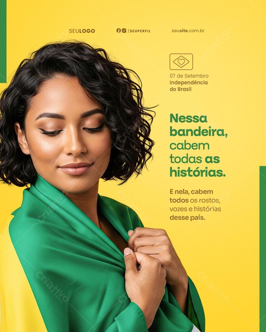Flyer 7 de Setembro Independência do Brasil PSD Editável