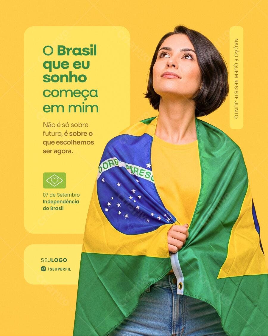 Post para 7 de Setembro PSD Editável